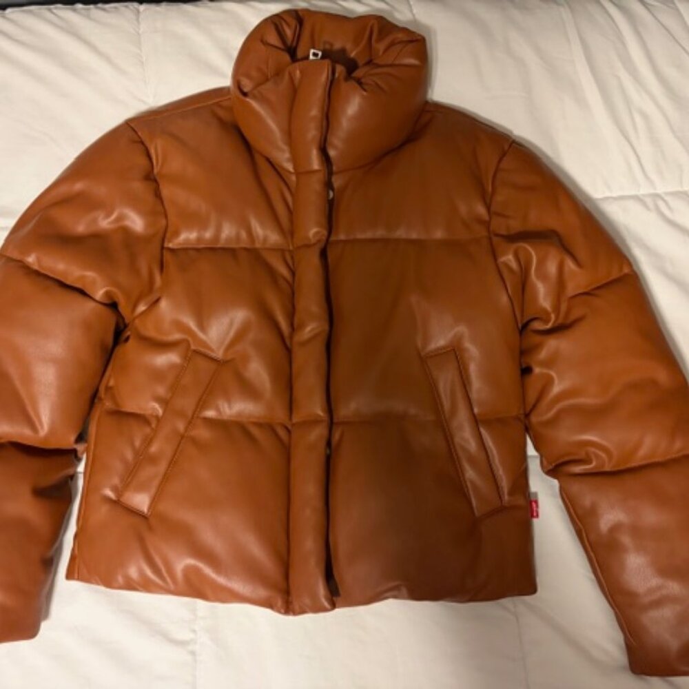 Levi’s Faux Leather Puffer Jacket – XS – New Without Tags